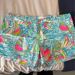 Lilly Pulitzer Multicolor Sailboat Print Shorts